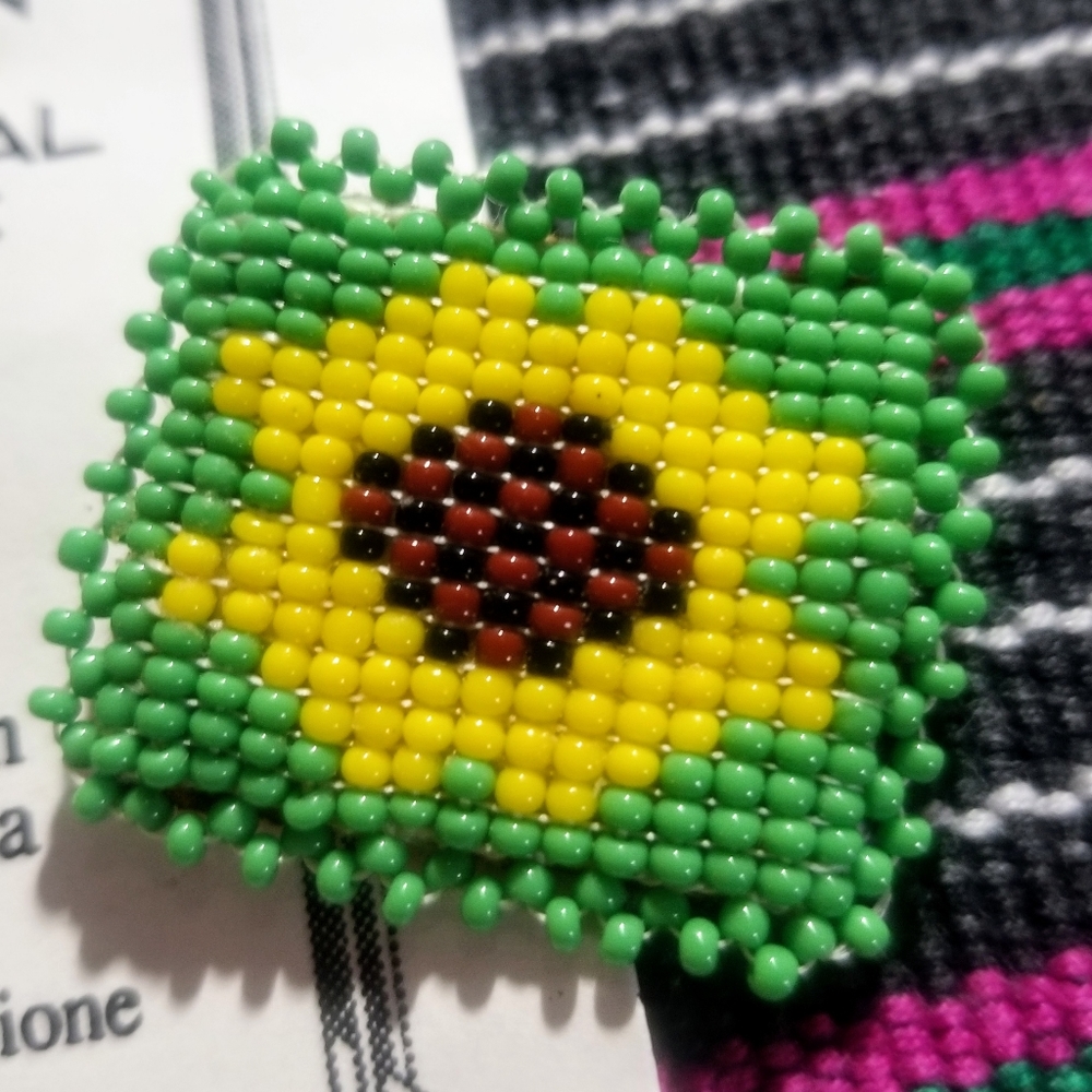 Beaded Pin, "Beadwork of Native American Northern Plains Traditional Stitches"